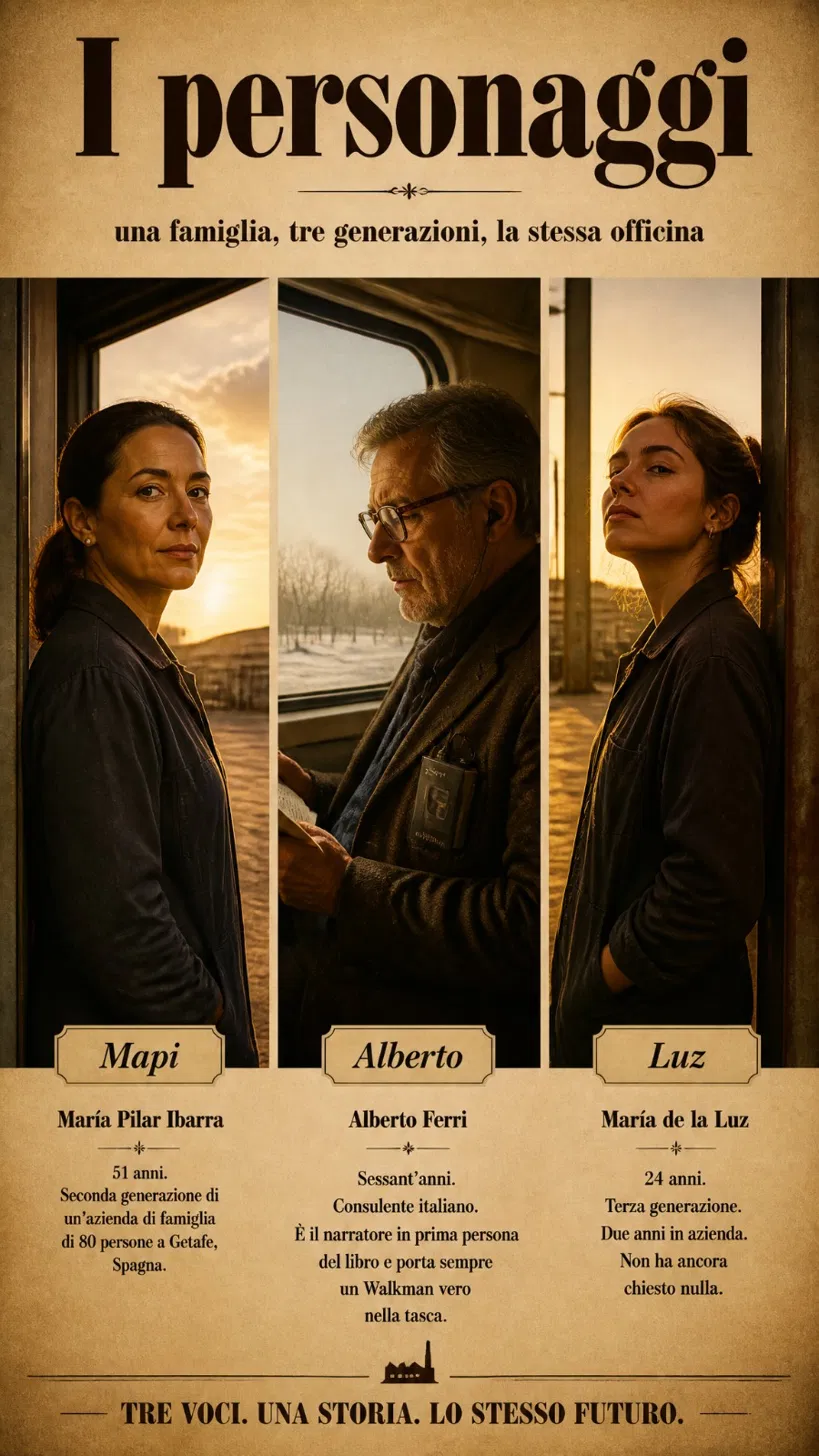 Mapi, Alberto e Luz — i personaggi de Il Metodo Walkman